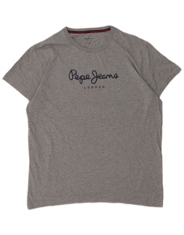Tricou cu grafică obișnuită pentru femei PEPE JEANS Top UK 18 XL gri
