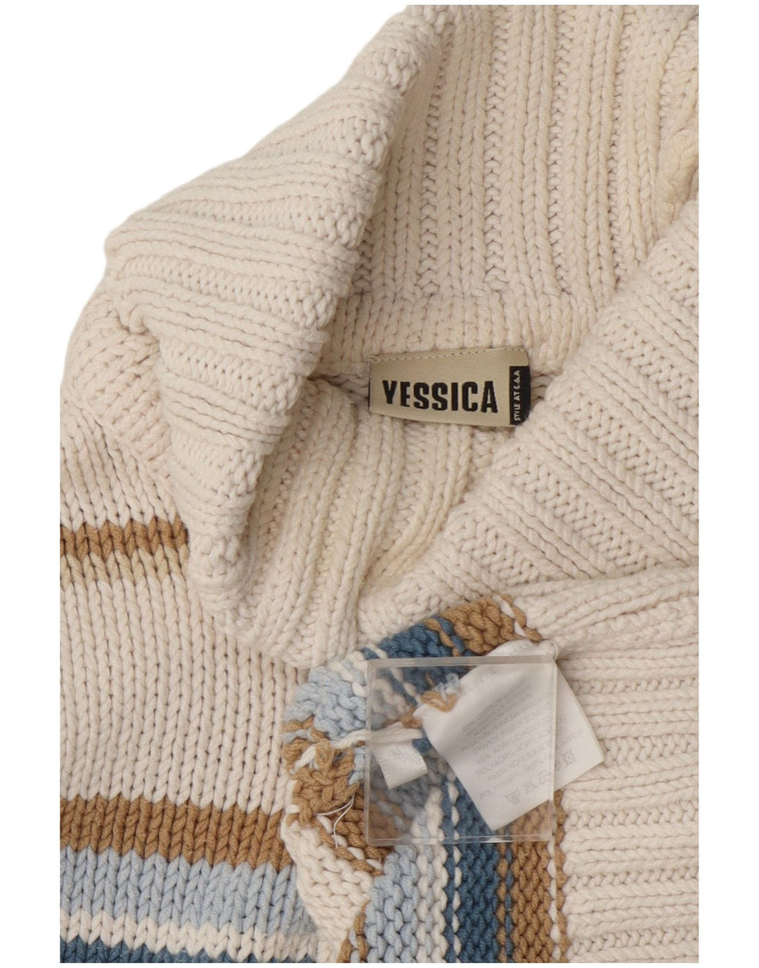 Yessica Pulover cu gât rulat pentru femei UK 14 Medium, multicolor, cu dungi