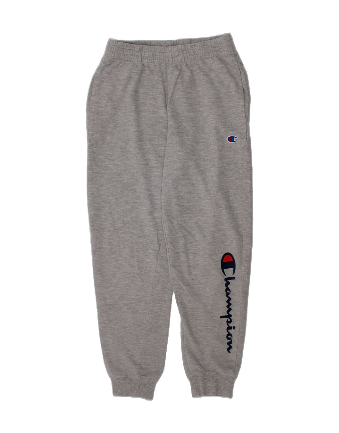 CHAMPION Boys Graphic Tracksuit Trousers Joggers 9-10 Years Medium Grey Vintage Champion and Second-Hand Champion from Messina Hembry 