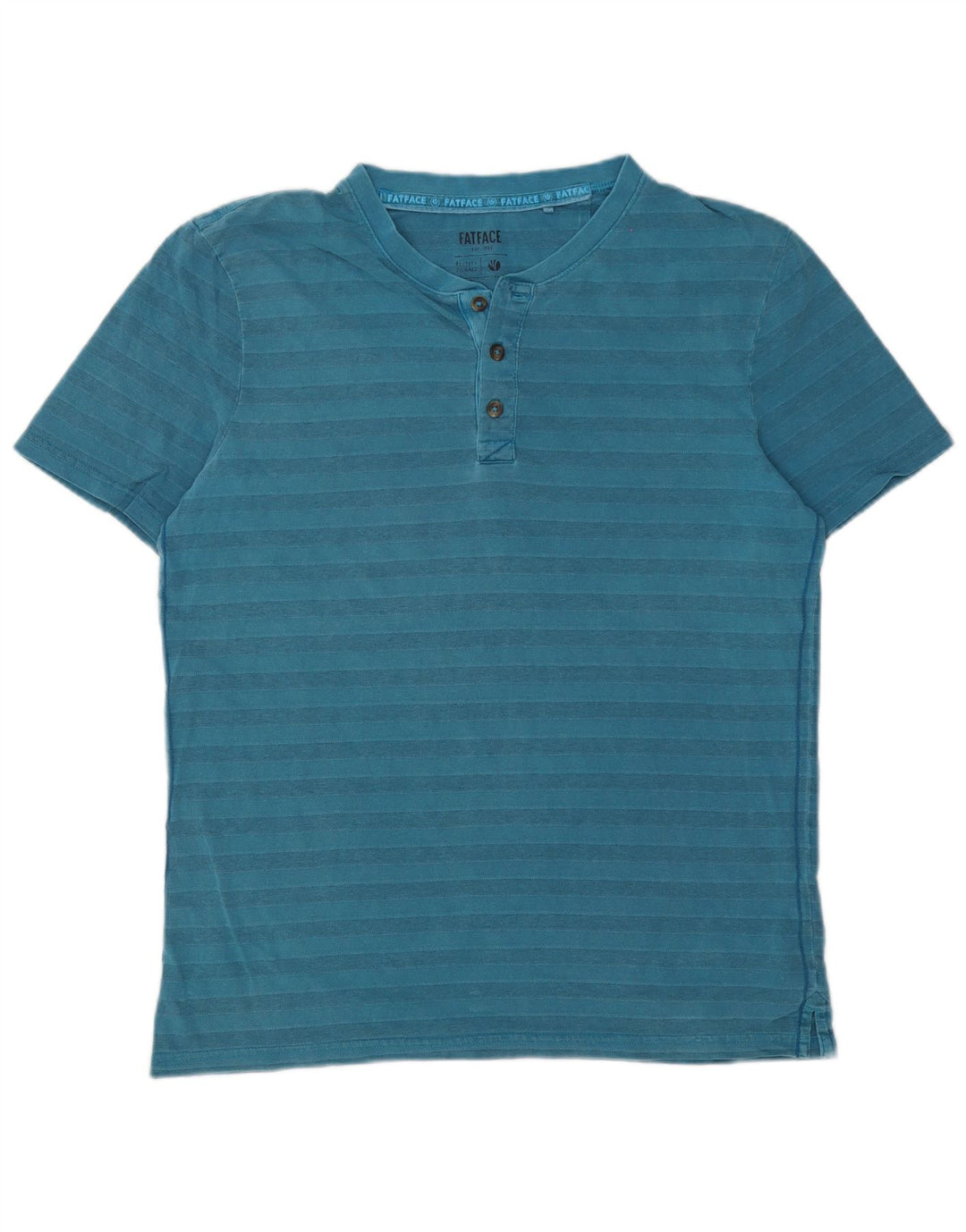 Fat Face Bărbați Tricou Top Mediu Albastru, Bumbac cu dungi