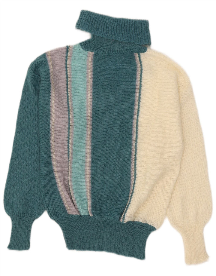 Pulover pentru femei Cagi cu gât rulat IT 44 Medium Multicolor Colorblock