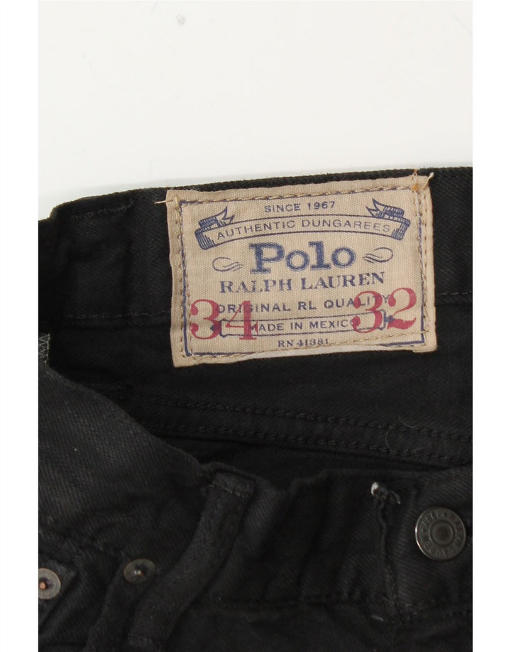 POLO RALPH LAUREN Pantaloni casual drepti pentru bărbați L34 L32 bumbac negru
