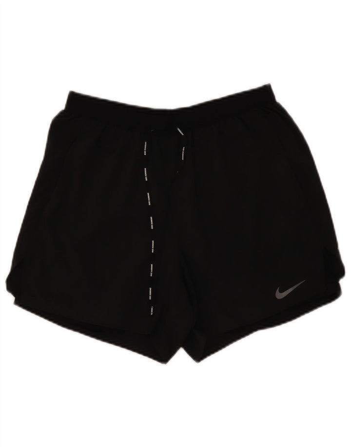 Pantaloni scurți sport Nike Dri Fit pentru femei UK 12 Medium Black