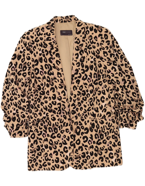 Jachetă pentru femei Marks & Spencer, supradimensionată, cu mâneci 3/4, UK 10, Bej mic