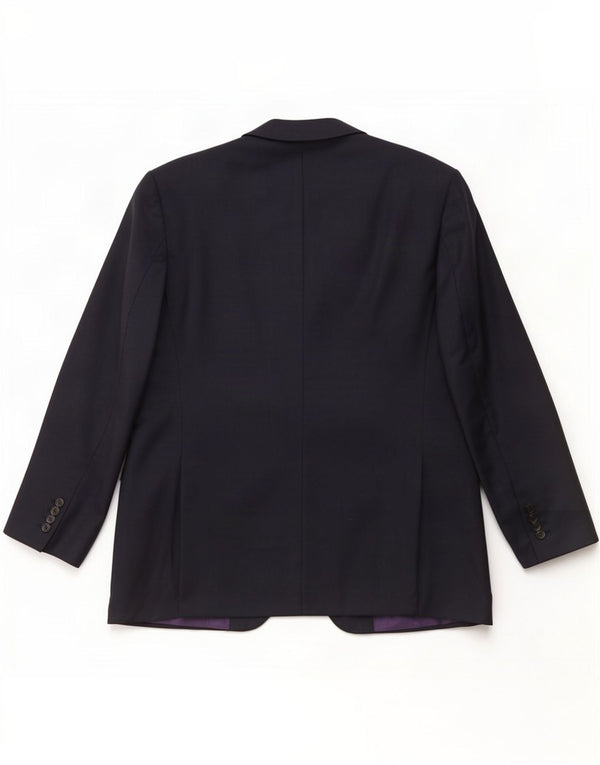 Jachetă pentru bărbați Marks & Spencer, cu 3 nasturi, UK 44 XL Lână bleumarin