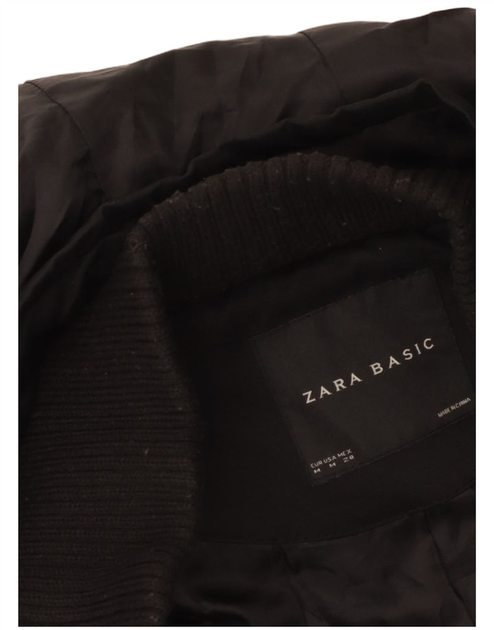 Jachetă parka cu glugă pentru femei Zara UK 12 Medium Black