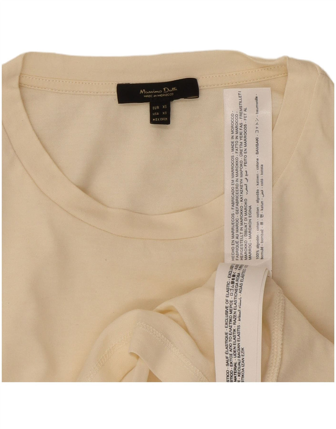 Top pentru femei Massimo Dutti cu mânecă lungă UK 6 XS Bumbac alb