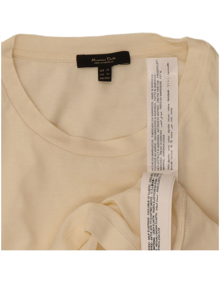 Top pentru femei Massimo Dutti cu mânecă lungă UK 6 XS Bumbac alb