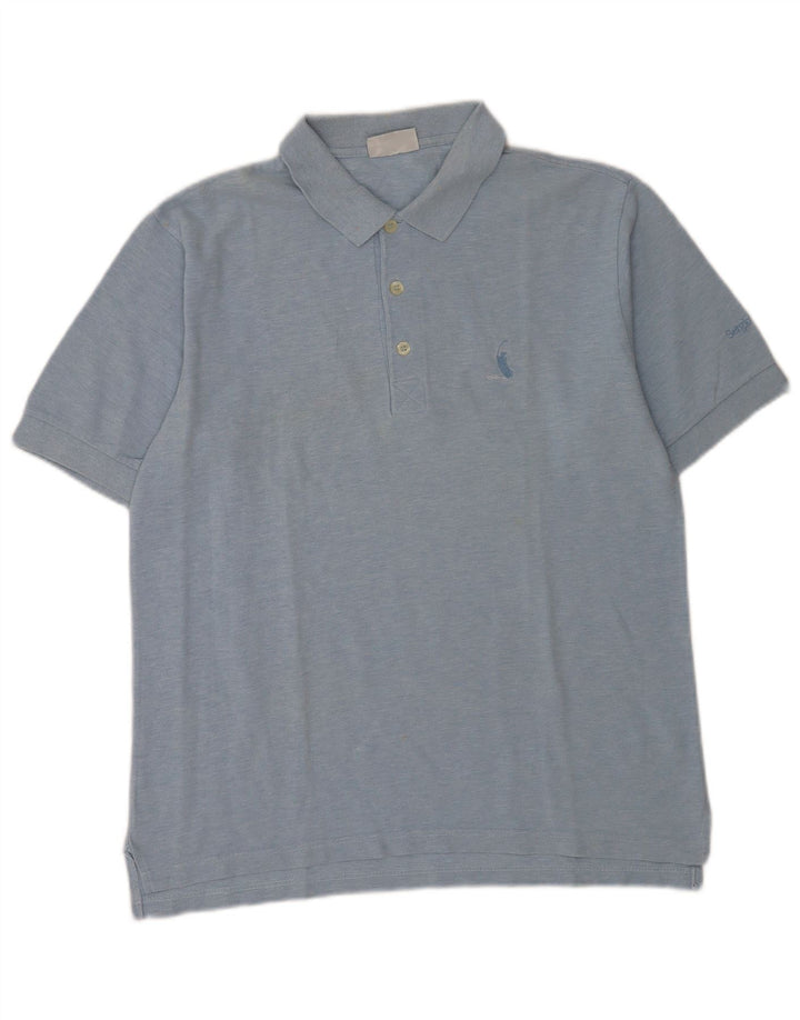Tricou polo Sergio Tacchini pentru bărbați IT 50, bumbac cu pete albastru mediu