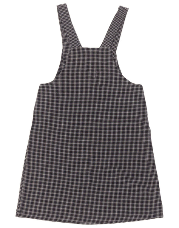 Rochie salopetă vintage pentru femei UK 12 Medium Bluemarin Check