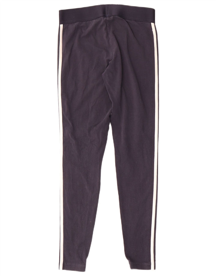 Leggings pentru femei Adidas Marea Britanie 12/14, bumbac mediu albastru bleumarin