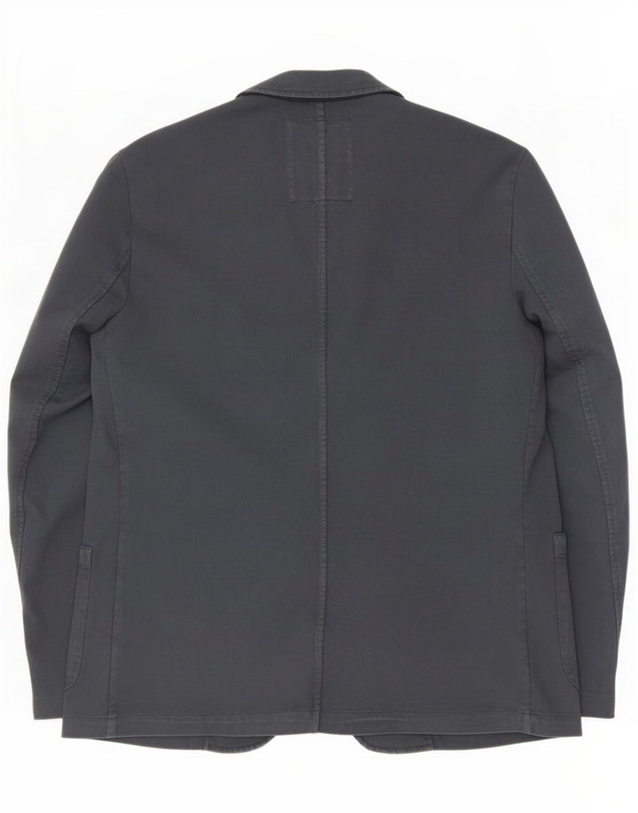 Jachetă pentru bărbați Trussardi cu 2 nasturi EU 52 XL Bumbac bleumarin