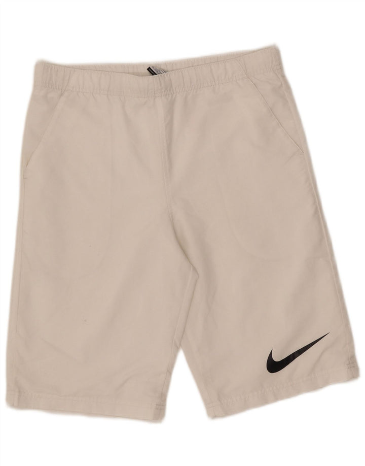 Pantaloni scurți sport Nike băieți 13-14 ani XL poliester alb