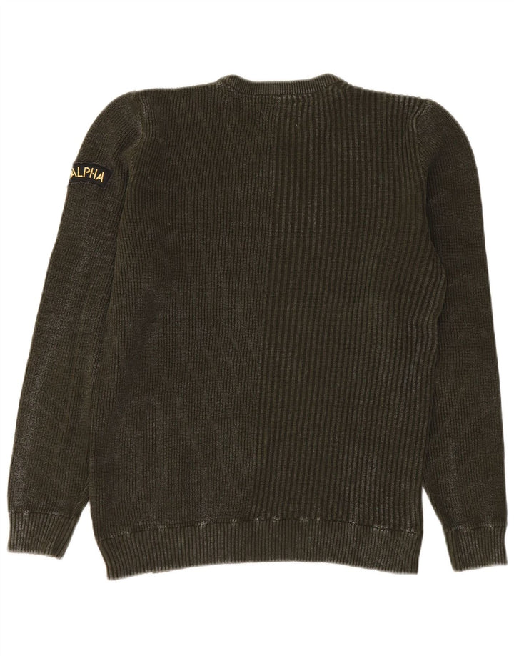 Pulover Jack & Jones pentru bărbați, bumbac verde mediu
