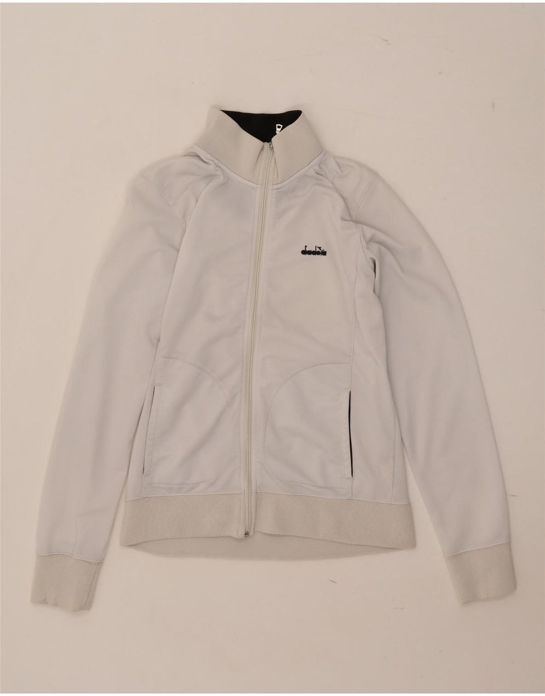 Jachetă de trening Diadora pentru femei UK 14, mare, alb, poliester