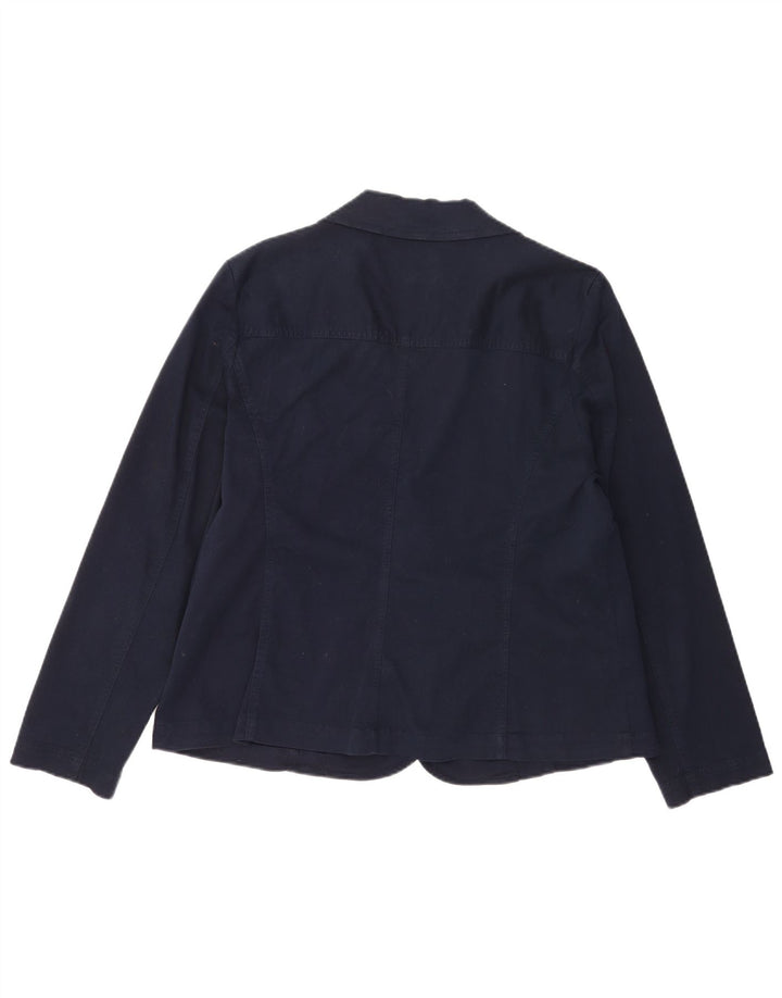 Jachetă blazer pentru femei Laura Ashley, cu 2 nasturi, UK 18 XL, bumbac bleumarin