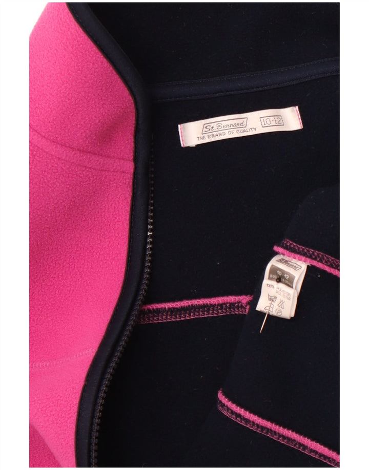 SF. Gilet Fleece BERNARD pentru fete 10-11 ani roz poliester