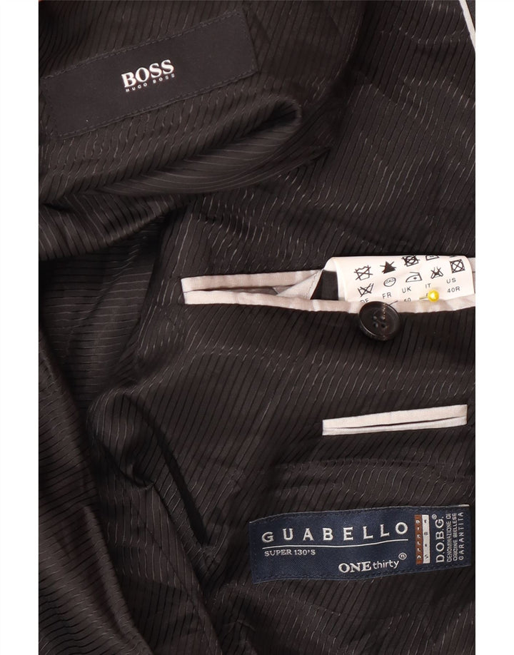Blazer pentru bărbați Hugo Boss cu 2 nasturi, UK 40, lână mare, gri