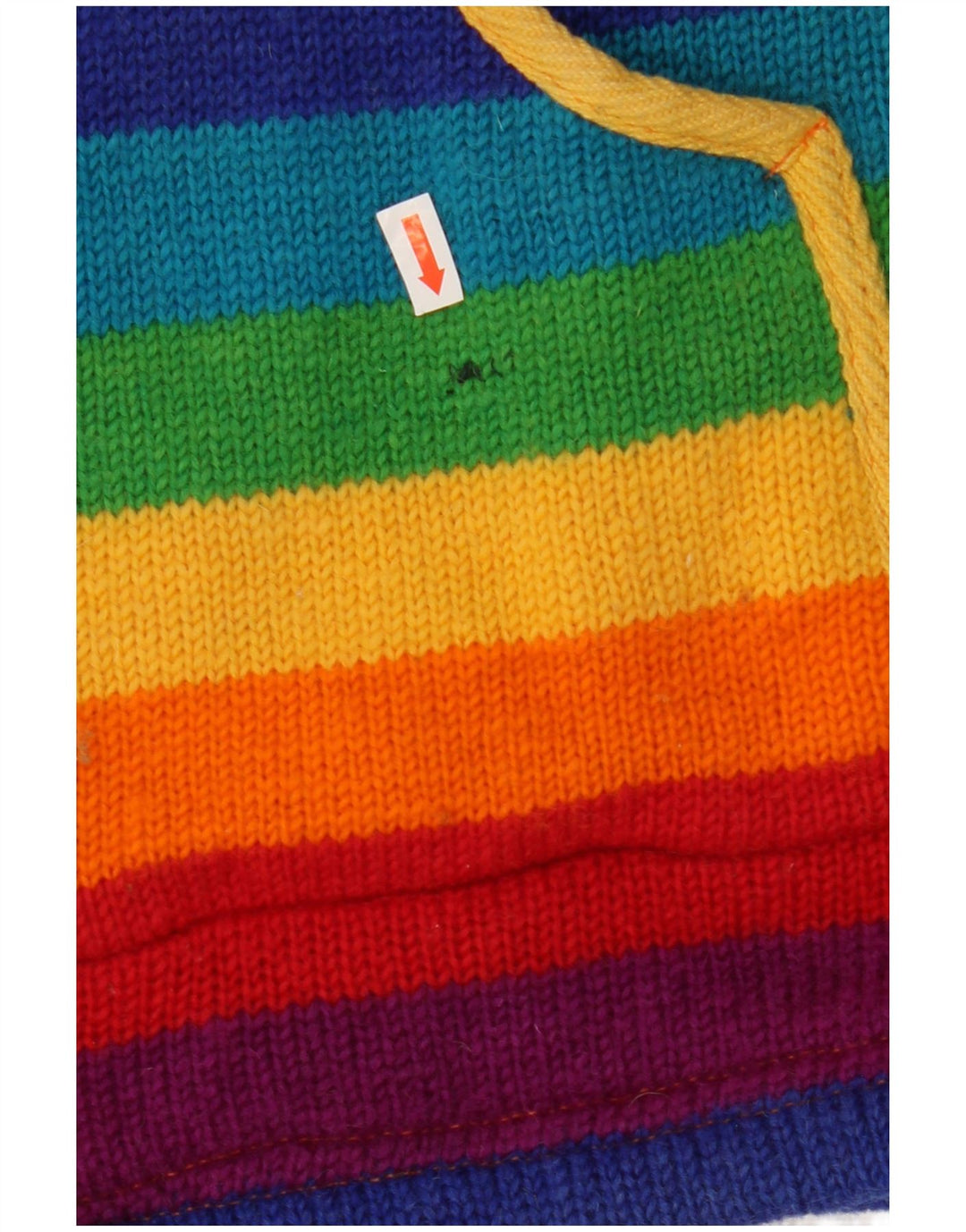 Pulover Cardigan Vintage pentru Damă UK 12 Mediu Multicolor Colorat