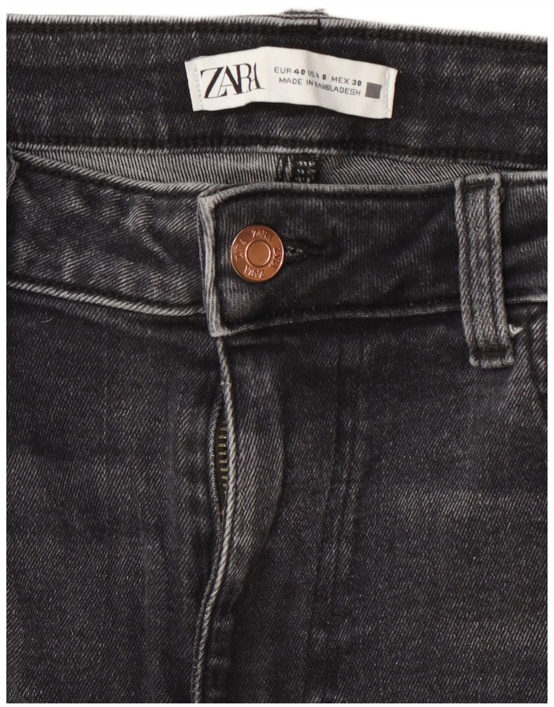 Blugi tăiați pentru femei Zara EU 40 Medium W30 L26 Gri