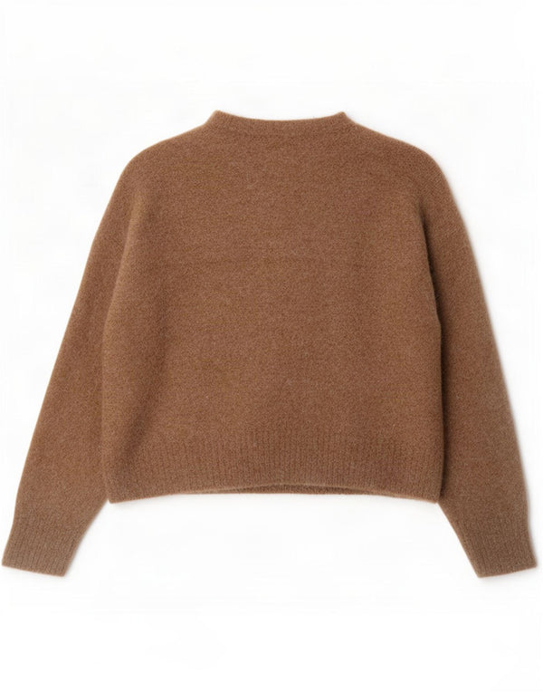 Pulover pentru femei Marks & Spencer cu decolteu triplu UK 14 Medium Beige Lână