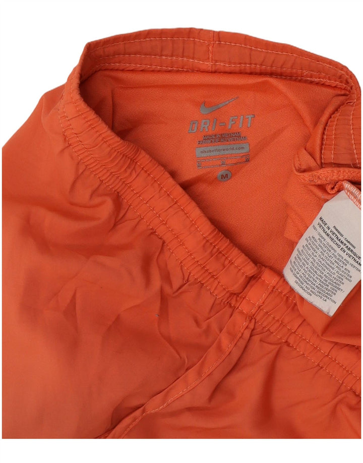 Pantaloni scurți sport Nike Dri Fit pentru femei UK 14 Poliester portocaliu mediu