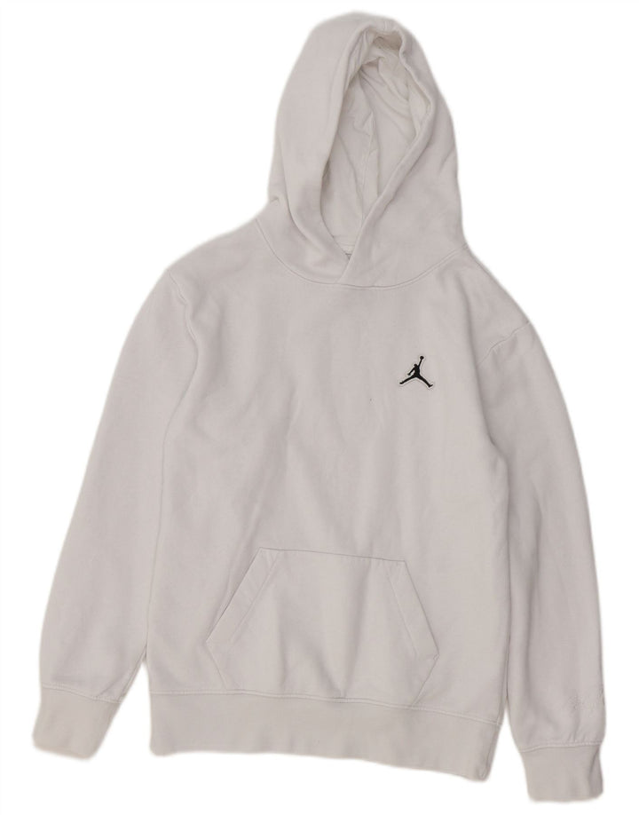 JORDAN Pulover cu glugă pentru băieți 12-13 ani, mare, alb, bumbac