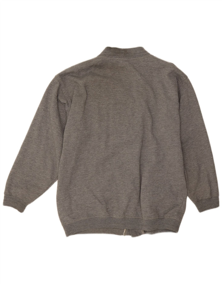 Cardigan Vintage pentru bărbați, poliester, gri mediu