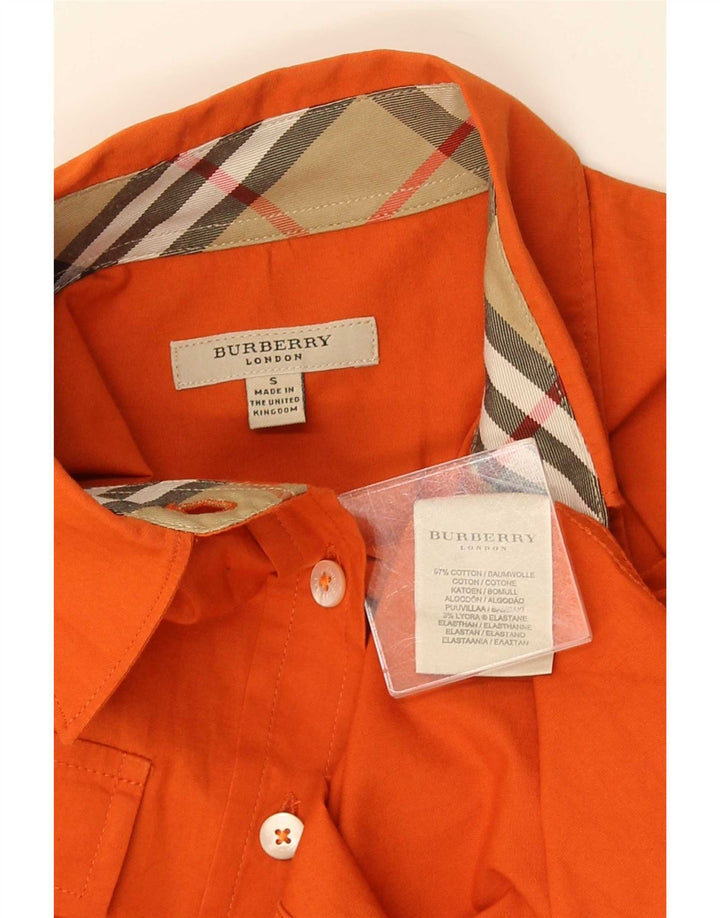 Cămașă Burberry pentru femei UK 10 mic portocaliu bumbac