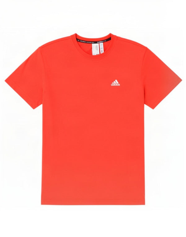 Adidas Mens Climalite T-Shirt Top Large Red Polyester