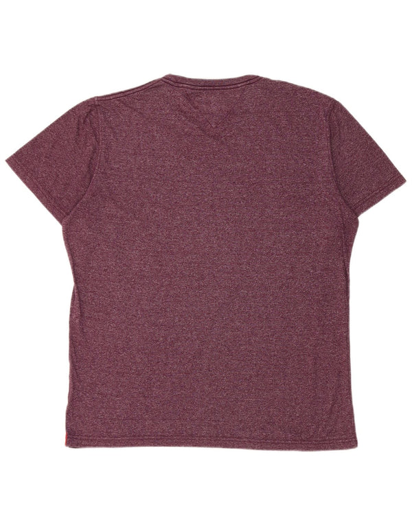 Tricou grafic Tommy Hilfiger pentru bărbați Top 2XL Burgundy Flecked