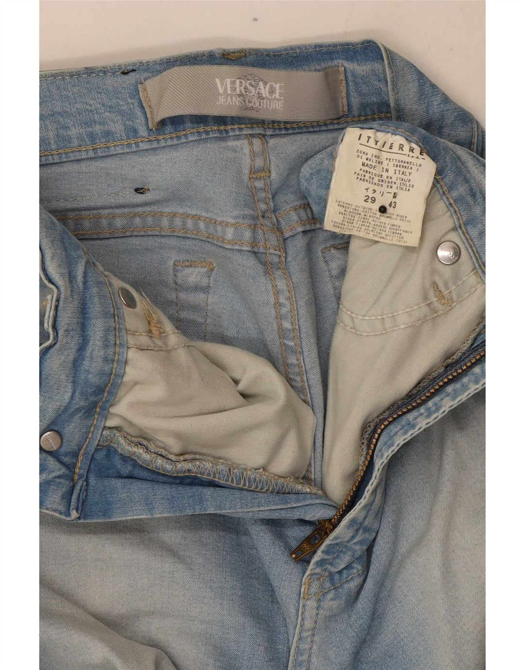 Blugi evazați pentru femei Versace W29 L32 Bumbac albastru