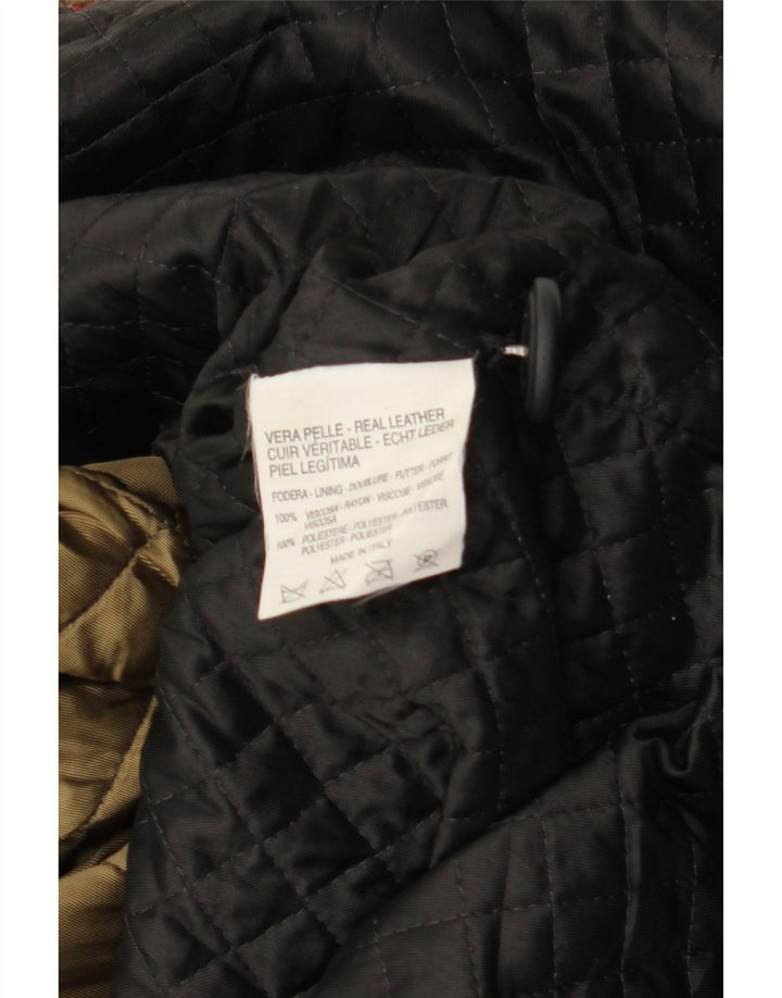 Palton din piele pentru femei VINTAGE UK 18 XL din piele neagră