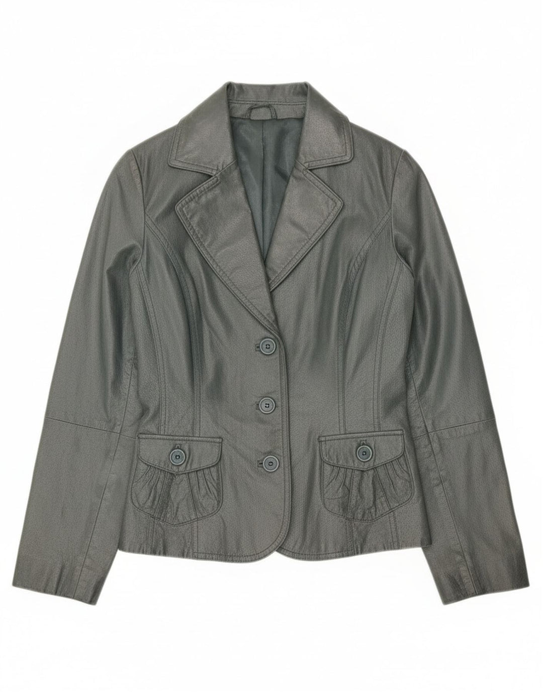 Blazer Vintage pentru femei cu 3 nasturi, UK 10, gri mic