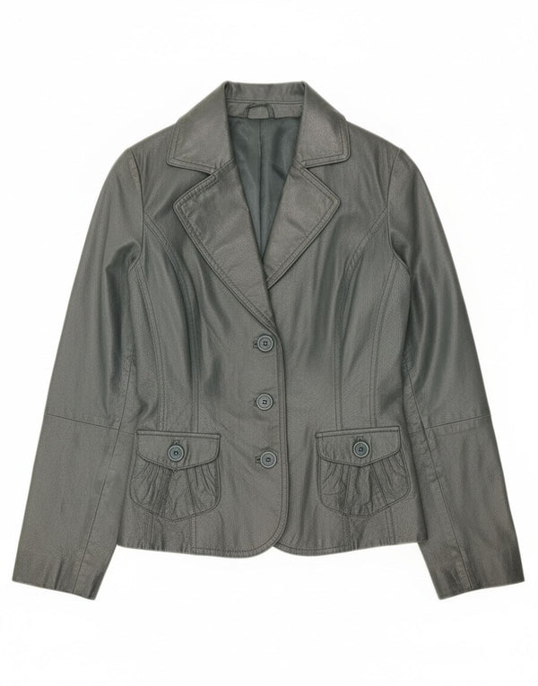 Blazer Vintage pentru femei cu 3 nasturi, UK 10, gri mic