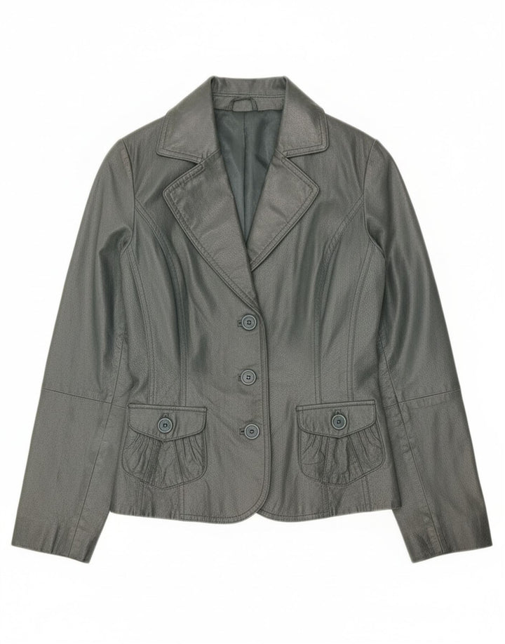 Blazer Vintage pentru femei cu 3 nasturi, UK 10, gri mic