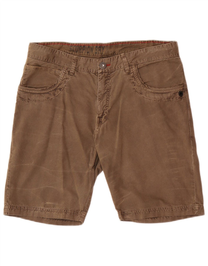 Scorpion Bay Pantaloni scurți obișnuiți pentru bărbați W33, bumbac maro mediu