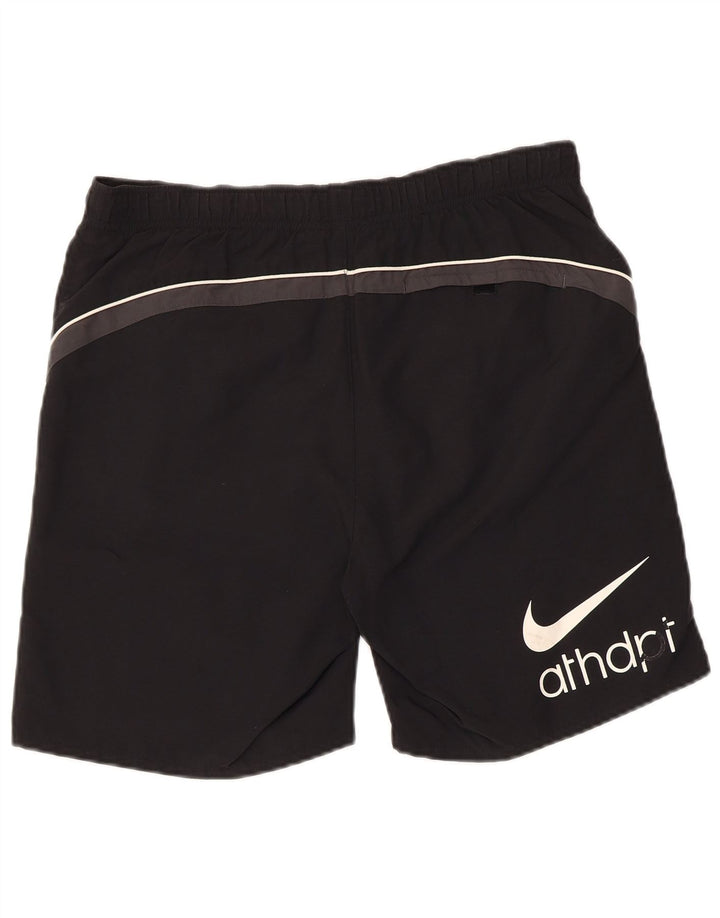 Pantaloni scurti sport grafic NIKE pentru bărbați, nailon mic, negru
