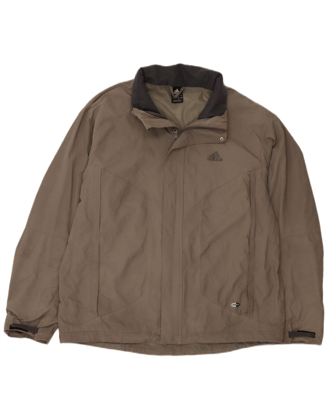 Jachetă de ploaie Adidas pentru bărbați UK 40 Large Khaki Nylon