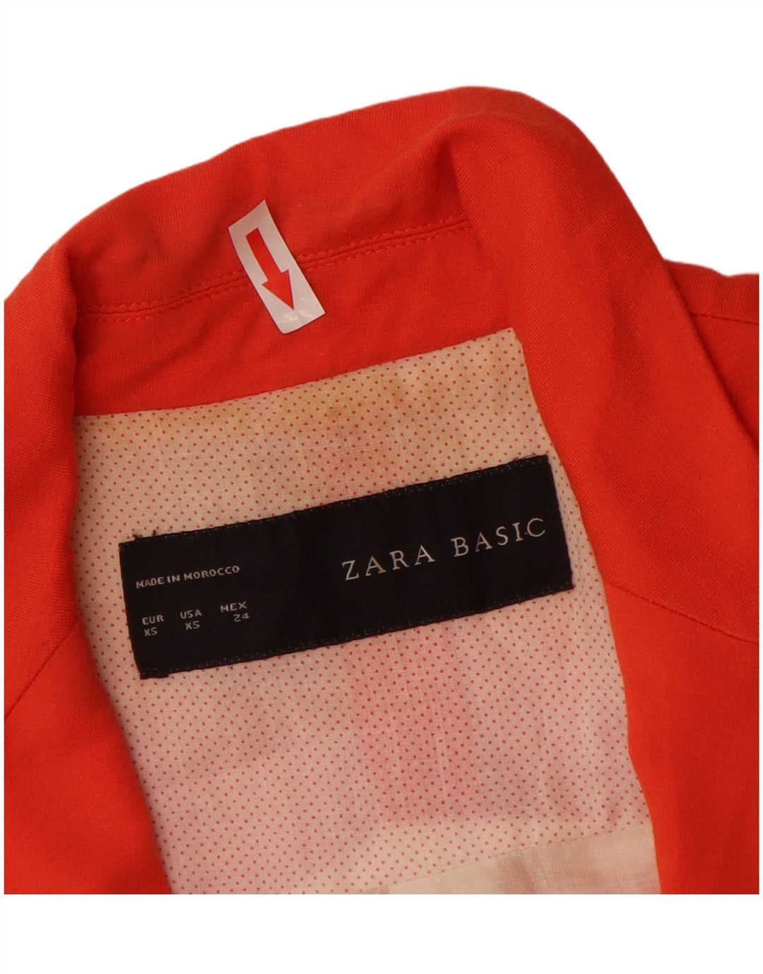 Jachetă pentru femei Zara cu 1 nasture, UK 6 XS Portocaliu