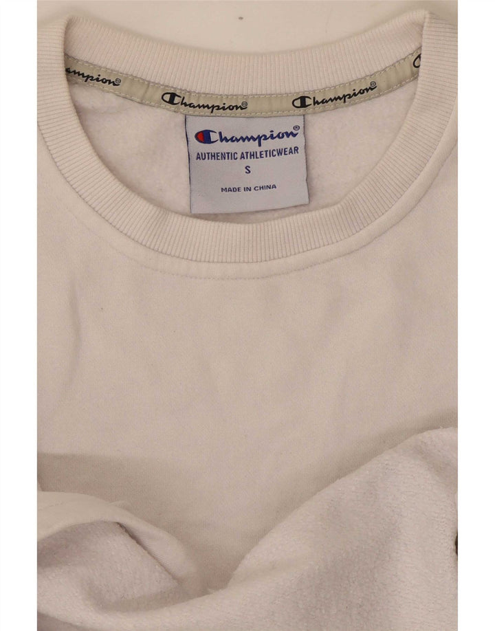Pulover pentru femei Champion Oversized Crop Graphic Pulover UK 10 Small White