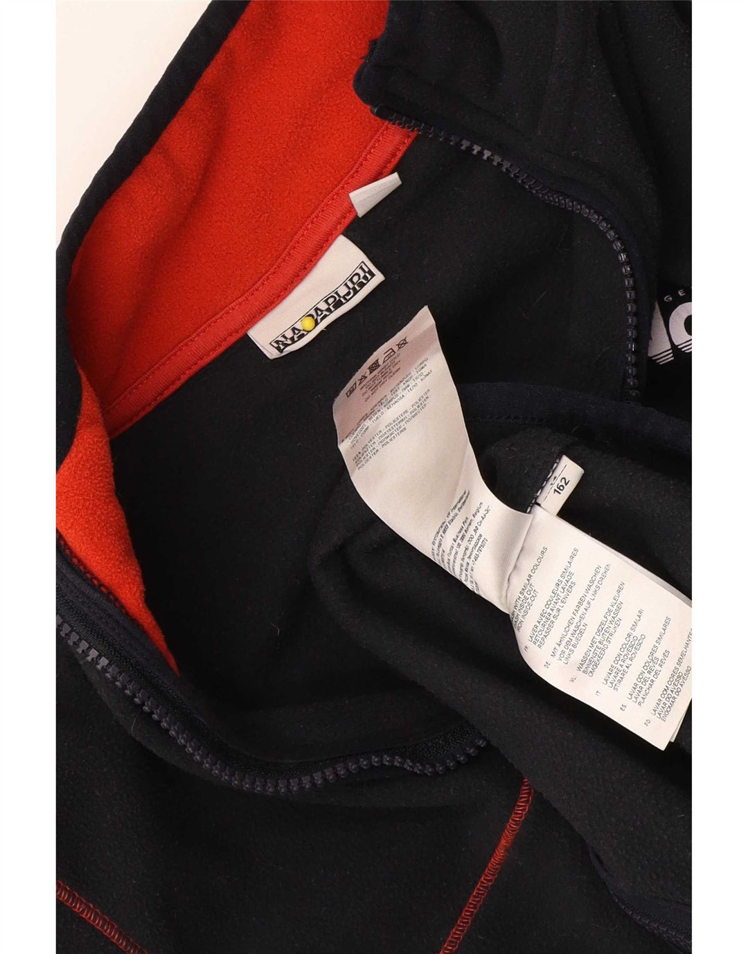 Jachetă Napapijri Graphic Fleece pentru băieți 13-14 ani, poliester negru