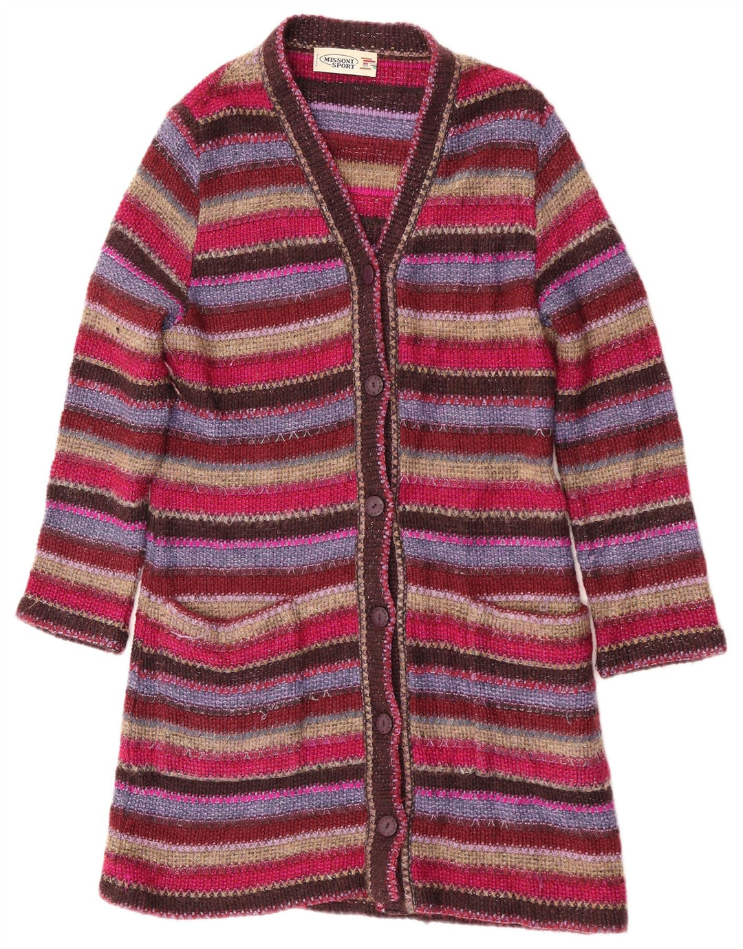 Missoni Sport Pulover Cardigan Femei IT 42 Mediu Multicolore Dungi