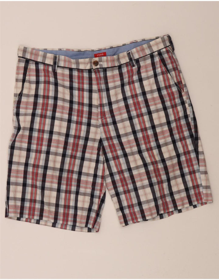 IZOD Mens Chino Shorts W40 XL Multicoloured Check Cotton Vintage Izod and Second-Hand Izod from Messina Hembry 