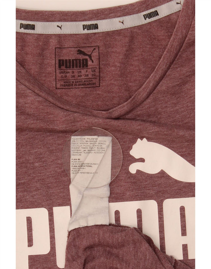 Tricou grafic Puma pentru femei Top UK 10 Small Maroon Polyester