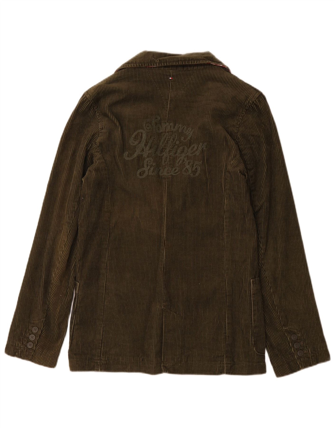 Sacou blazer din velur cu 2 nasturi Tommy Hilfiger pentru băieți 15-16 ani kaki
