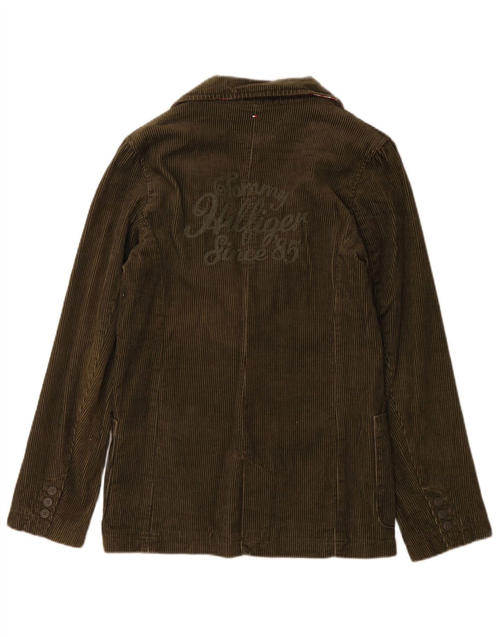 Sacou blazer din velur cu 2 nasturi Tommy Hilfiger pentru băieți 15-16 ani kaki