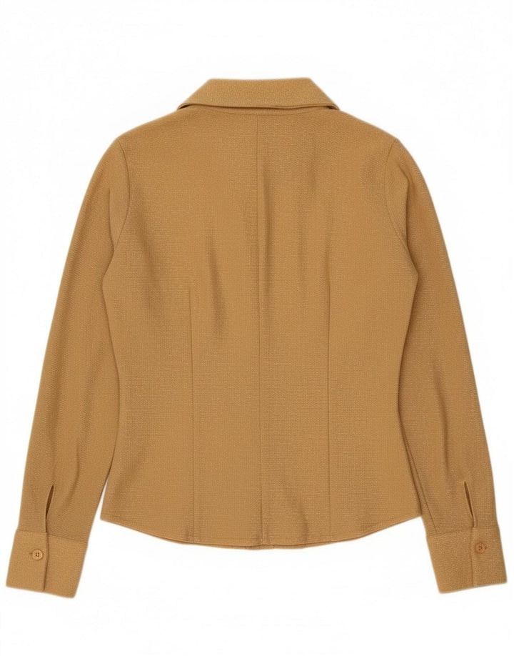 Cămașă vintage pentru femei UK 10 Small Gold Poliester