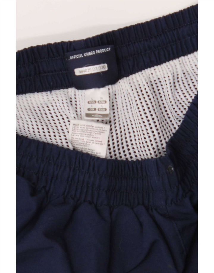 Pantaloni de trening grafic Umbro pentru bărbați Pantaloni de jogging mari, bleumarin, poliester