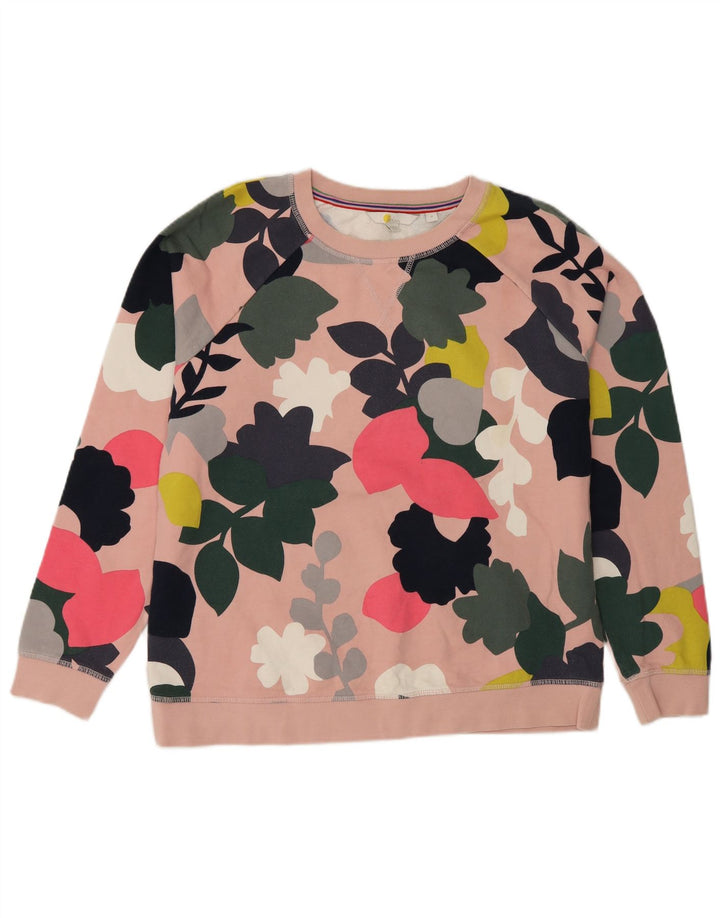 Hanorac Boden pentru damă, cu formă regulată, pulover, bumbac floral, roz mediu